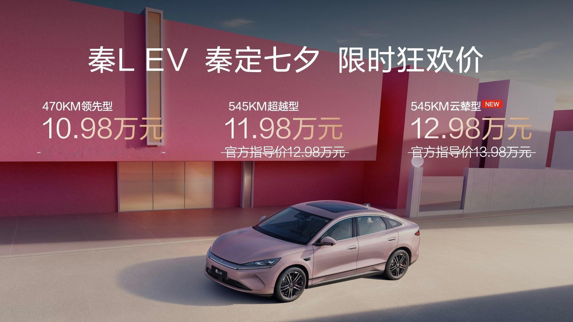 2025成都车展 比亚迪秦L EV限时价10.98万起；同时上新云辇型，售价12
