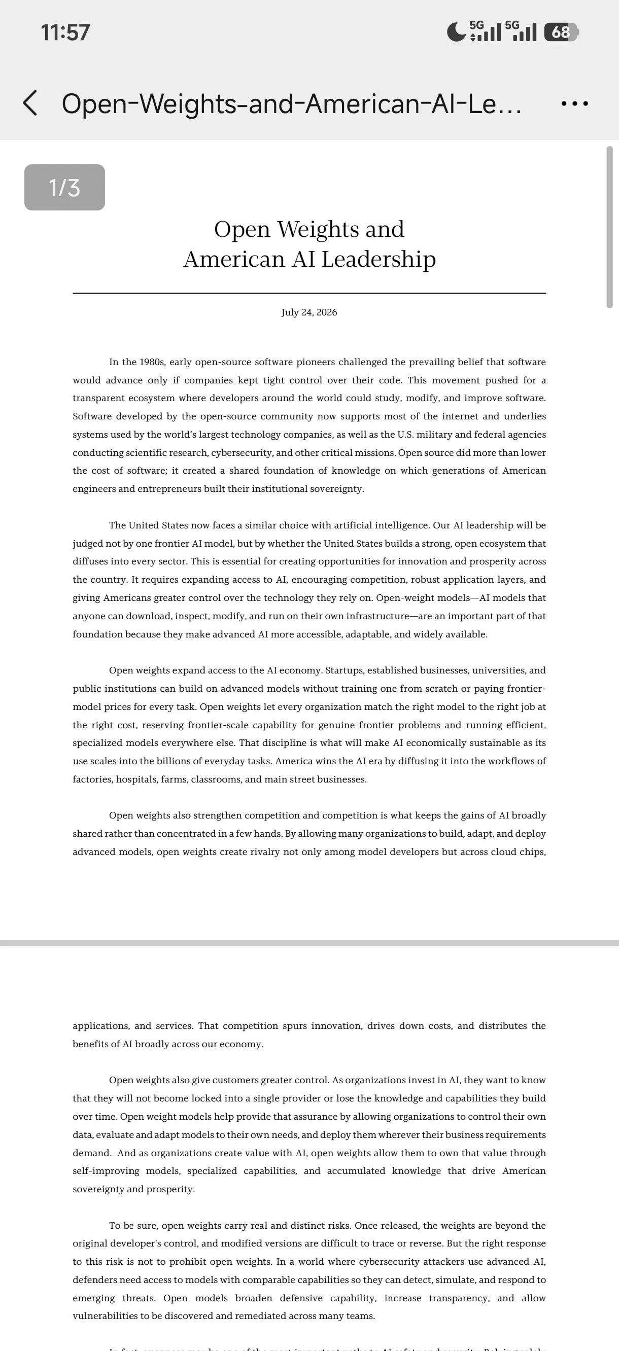 一众全球顶级世界瞩目的科技巨头在同一份文件按手印：封闭并非天然更安全或更有利于国