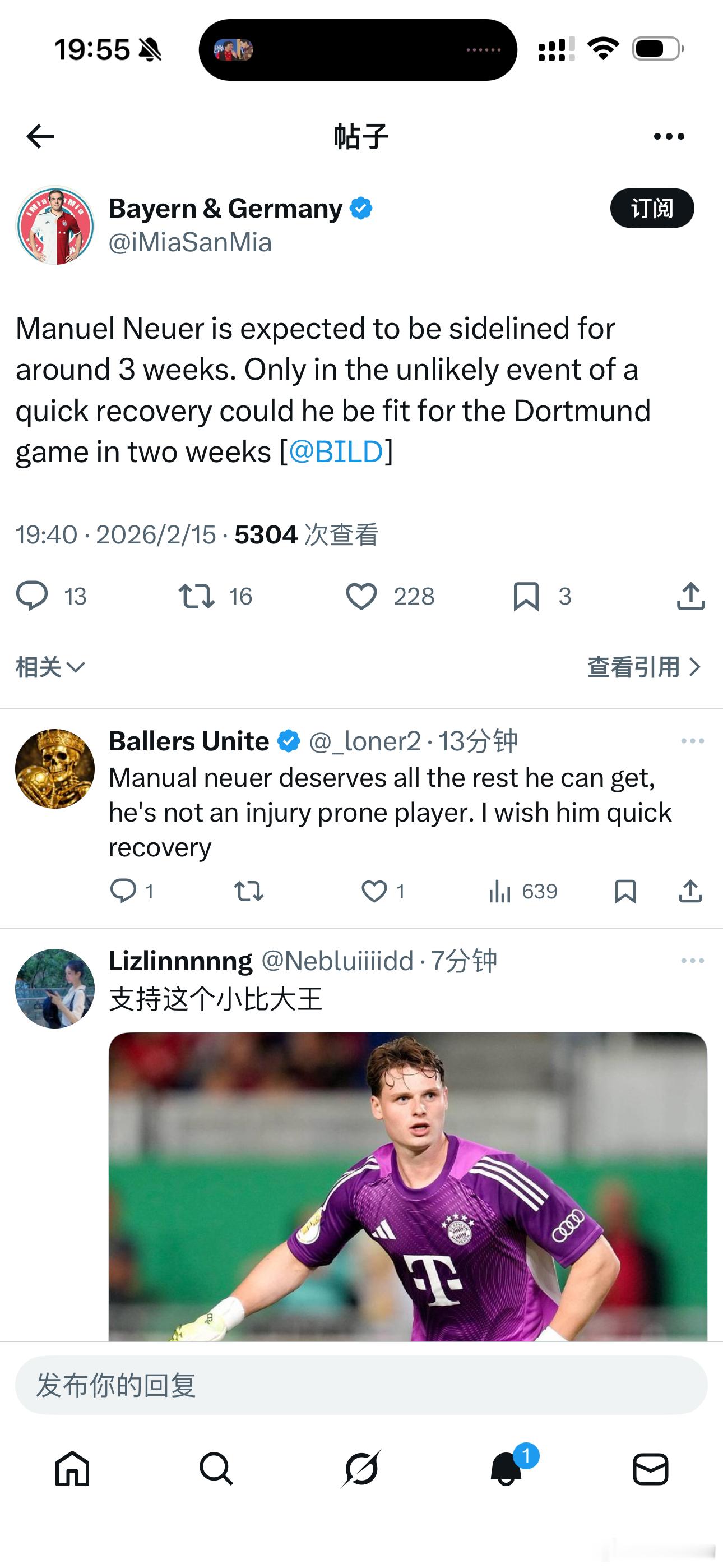 本来觉得吧，拜仁这次踢多特虽然是客场，但是连续两周都不用双赛，体能肯定占优势，结