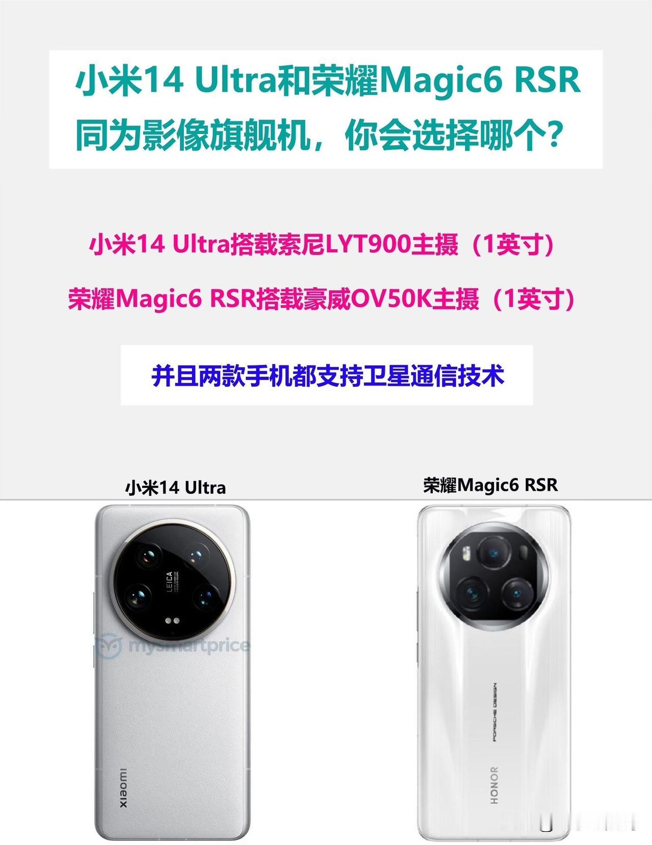 小米14 Ultra和荣耀Magic6 RSR 应该怎么选？
虽然说两款都是顶级