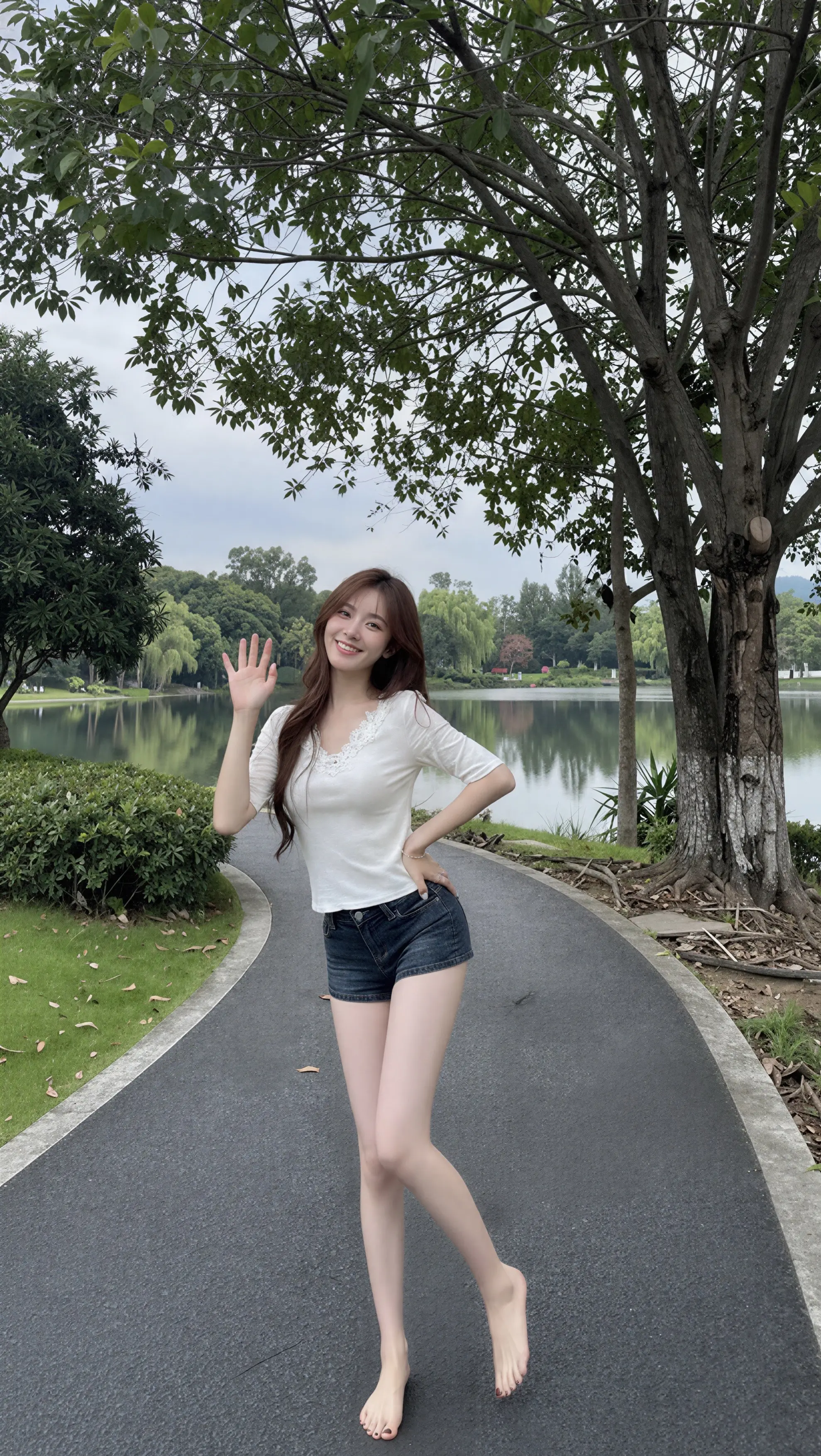 夏季穿搭 短裤显瘦遮胯微胖穿搭