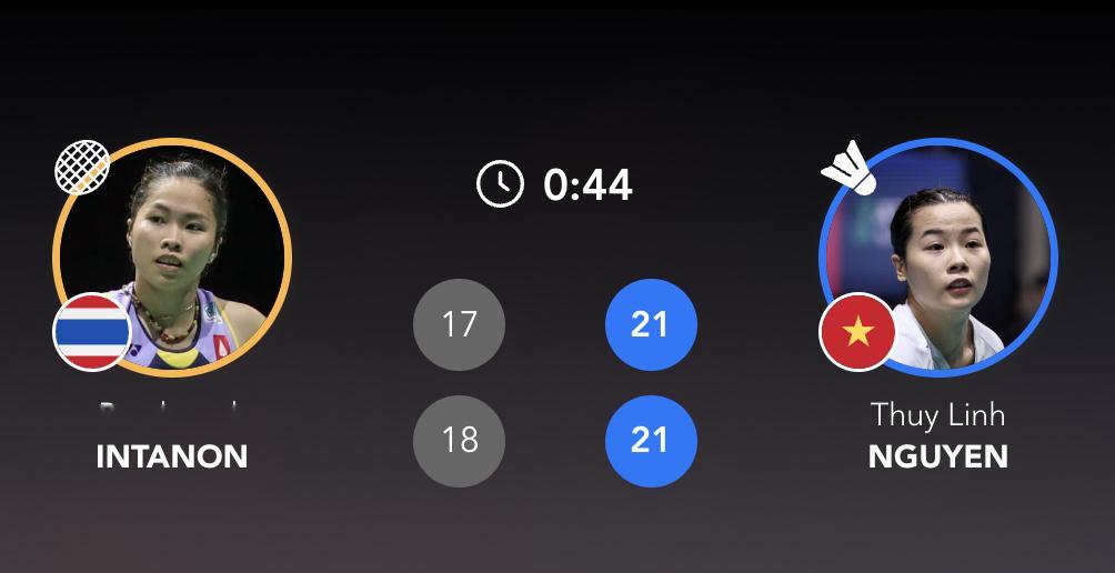 阮翠玲🇻🇳 21-17、21-18 🇹🇭因达农2025年羽毛球世锦赛 ​