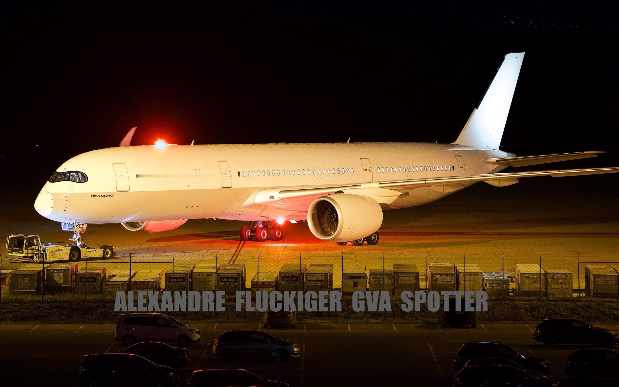 埃塞俄比亚航空旗下空客 A350-941 GVA ET-BCE 在日内瓦 