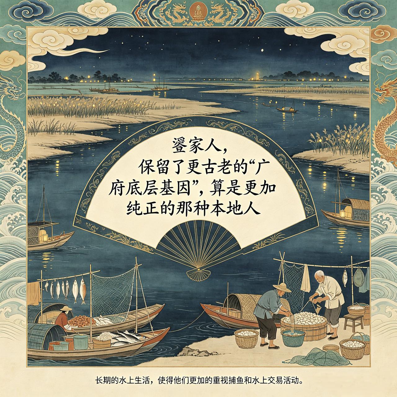 广东疍家人，他们更像是珠三角地区，保留百越遗风最为纯粹的水上族群。世居于此，并不