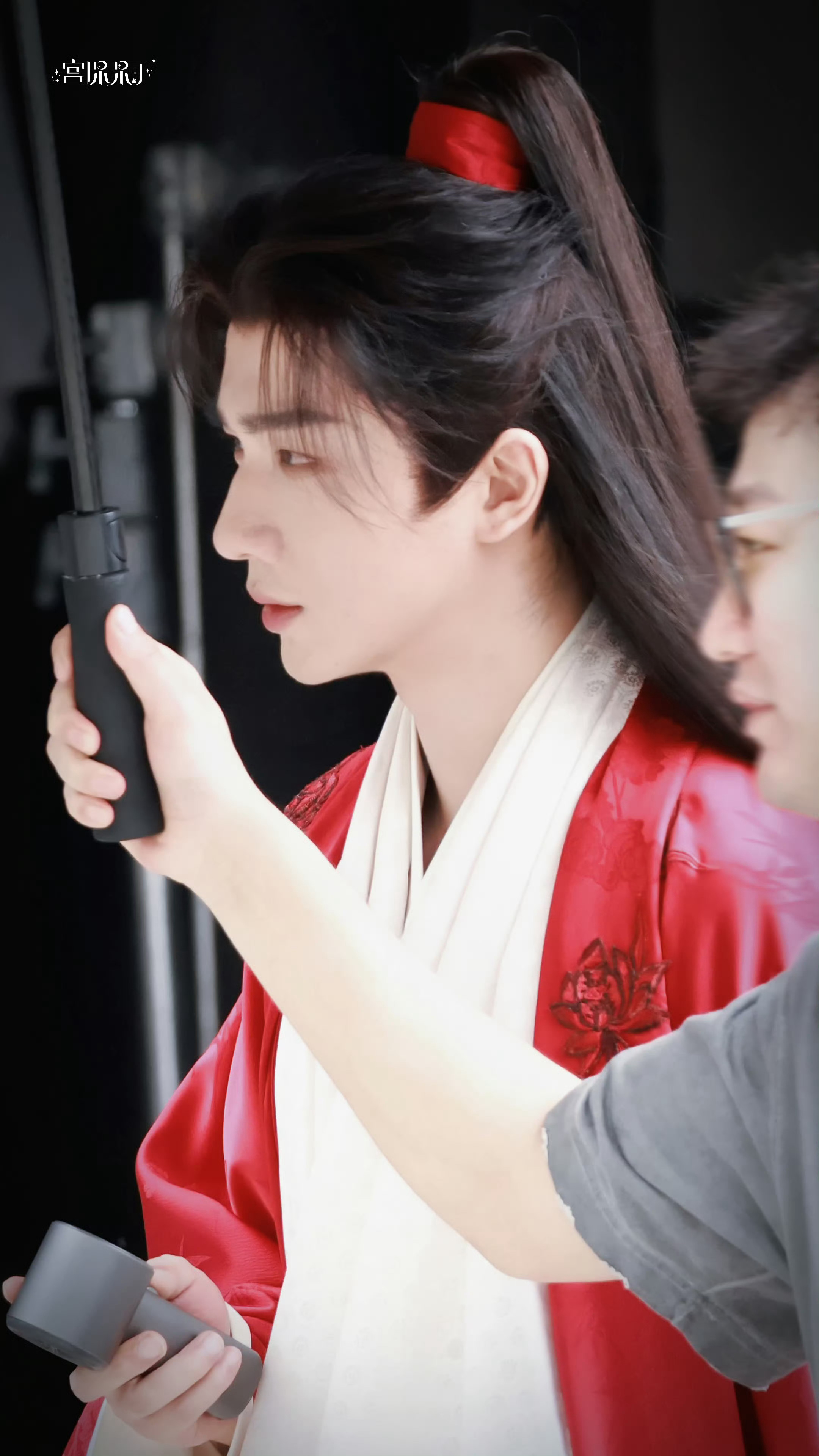 红色衬美人 