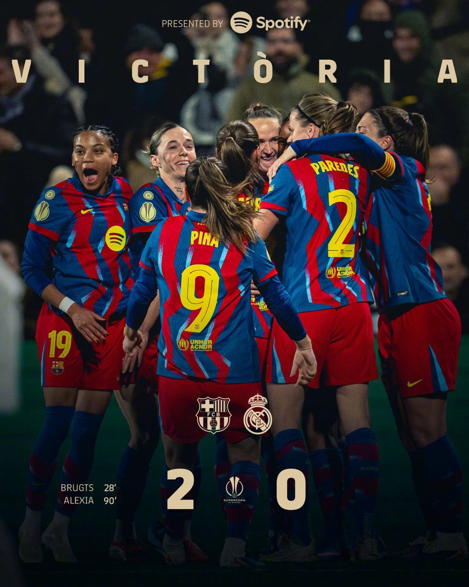 ⚽巴萨男足3-2皇马男足⚽巴萨女足2-0皇马女足🏆早上好，尊贵的25/26赛季