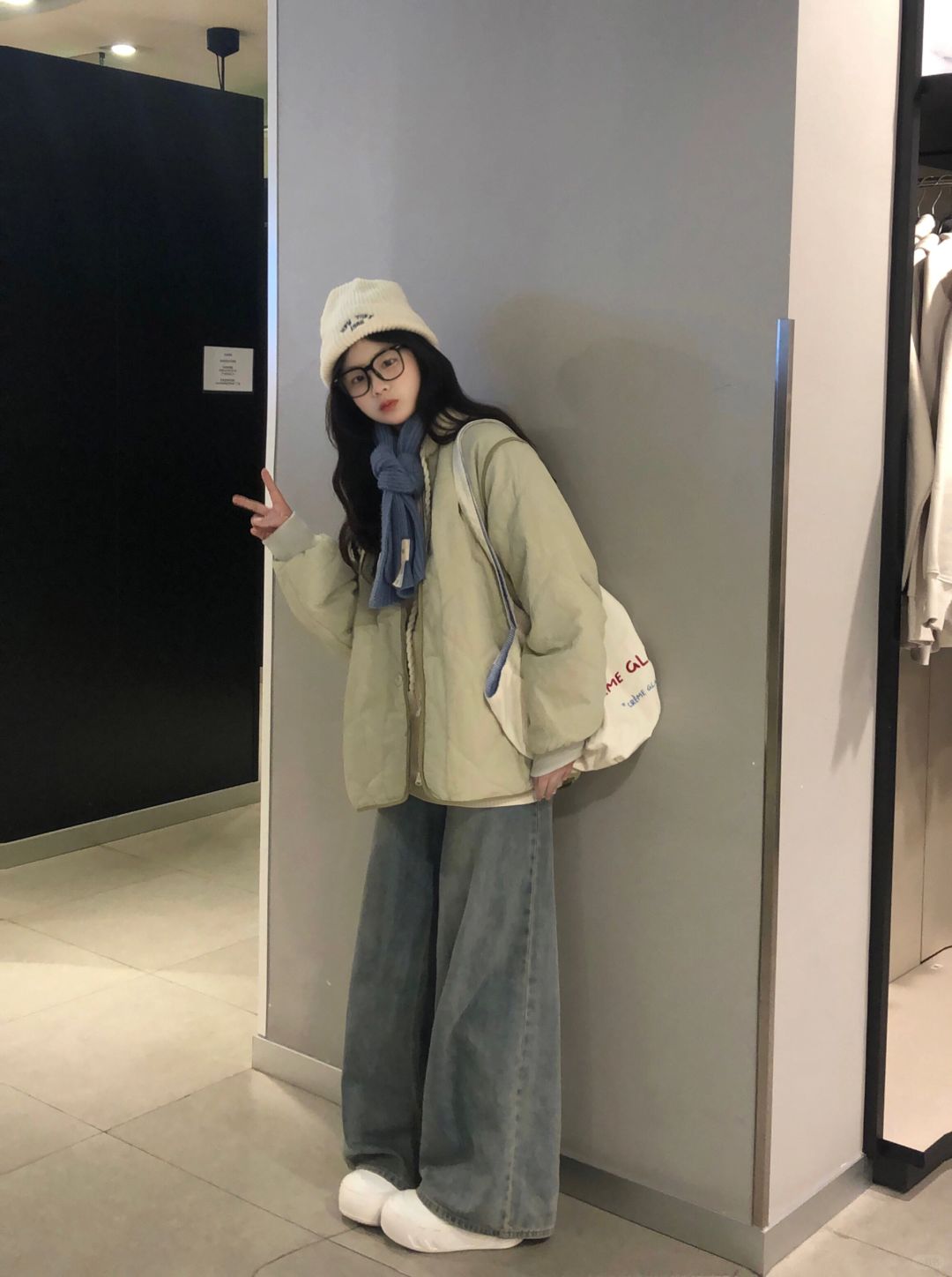 ☃️冬天的第一件豆绿色棉服！好好看！！