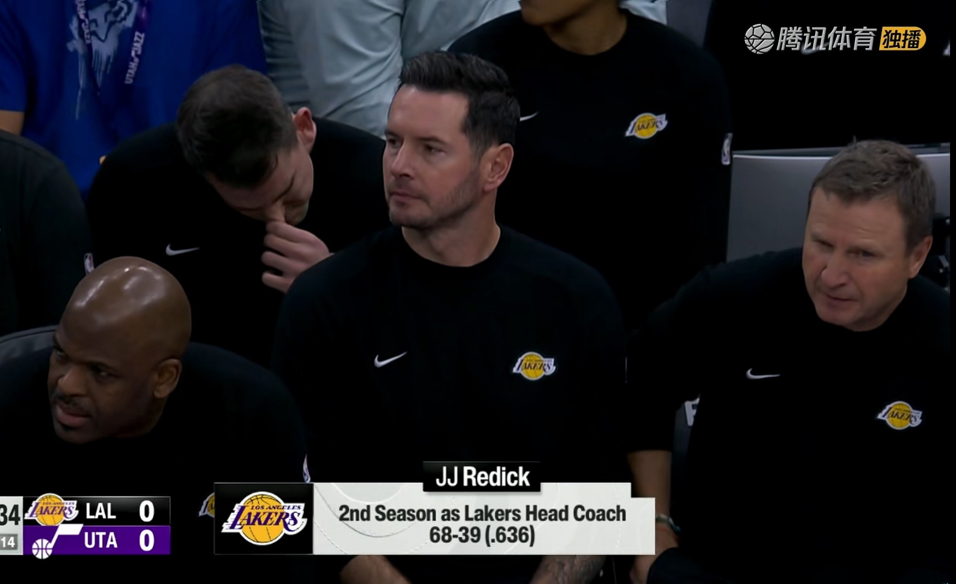 雷迪克表示湖人队上半场的防守“表现不佳”，但他也称赞了爵士队的投篮手感。他补充道