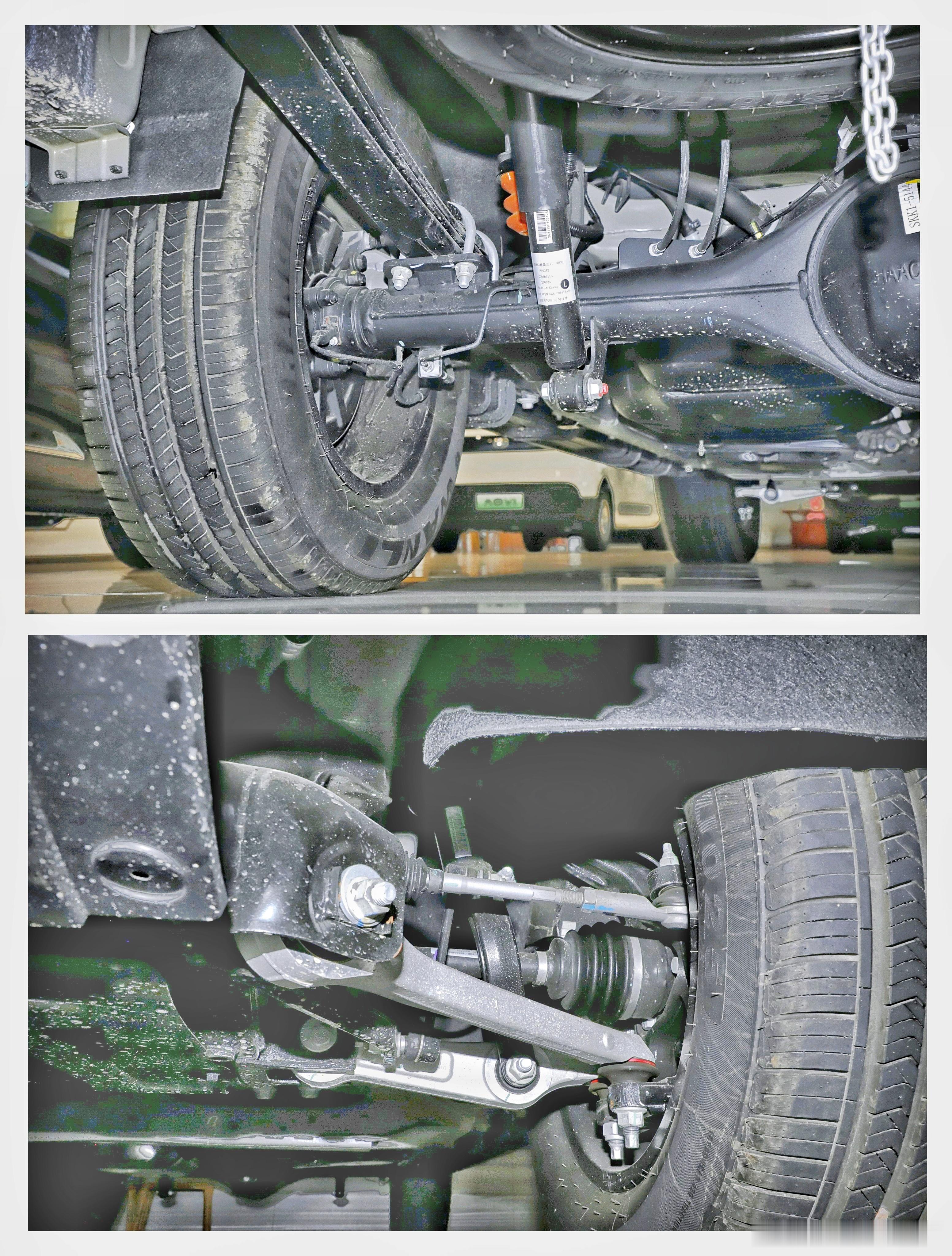 大通星际X SUV。。。板簧整体桥后腿。。。双球头双叉臂前腿。。。大梁车身。。。