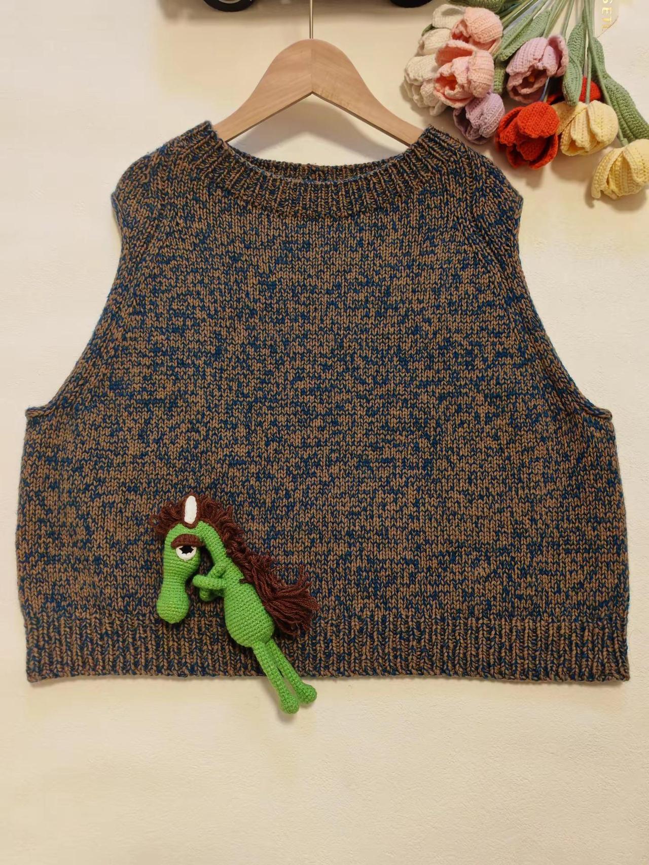 白山背心。背心马甲 棒针编织 毛线编织 棒针编织 织毛衣 胸围110，衣长49