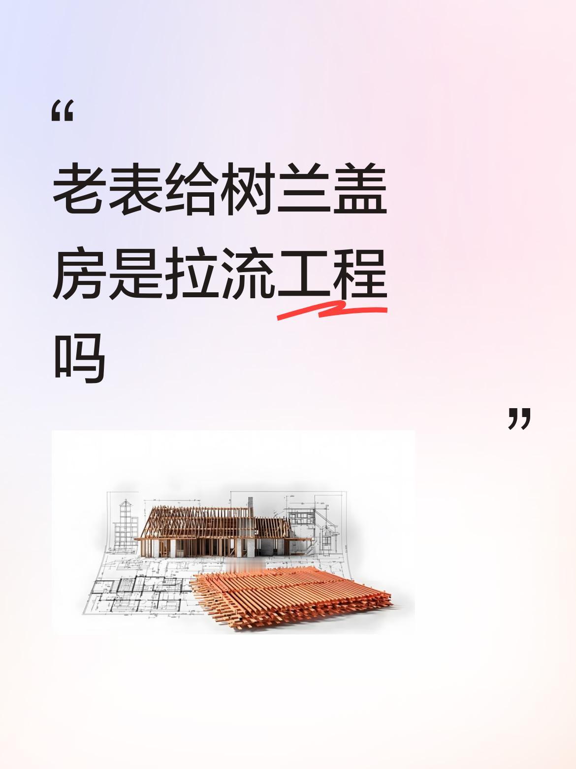 老表海泉帮树兰盖房，说是拉流工程吧，还真不能完全这么说。从结果看，流量确实上来了