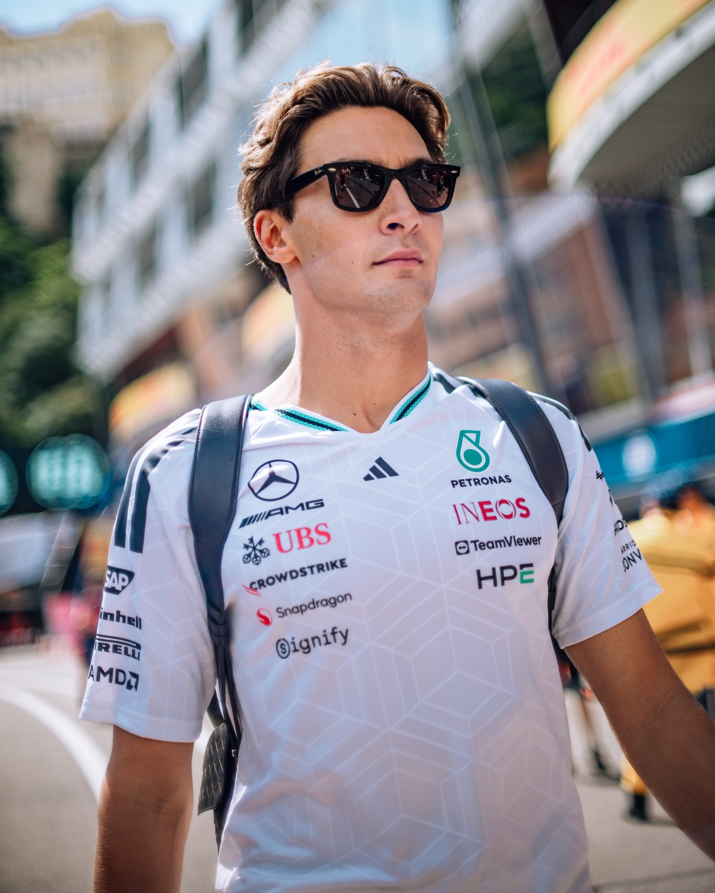 F1更新一则👇🏻Saying hello from Monaco 👋乔治拉