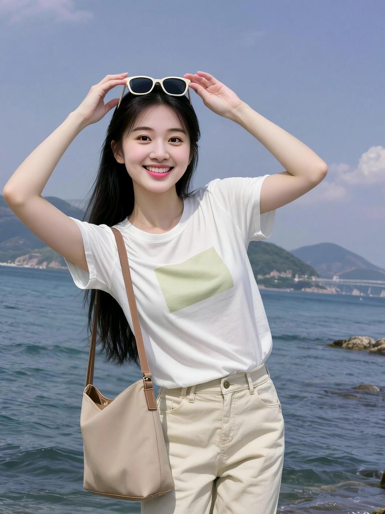 AI海滨生活照 抖音ai创作