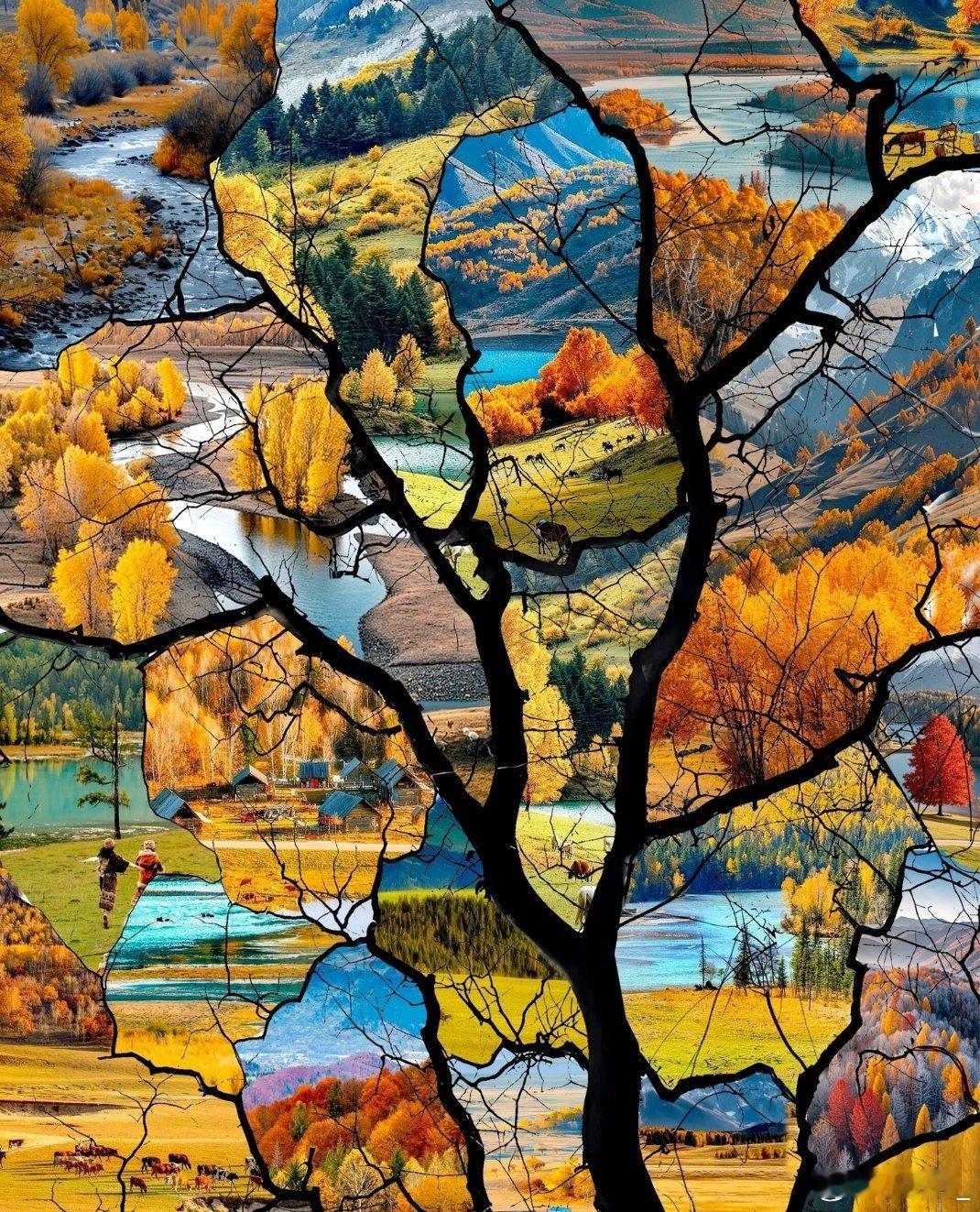 自然界配色可以给到一个夯自然挥洒山川湖海，晕染四季，把日月星辰都调进调色盘里。这