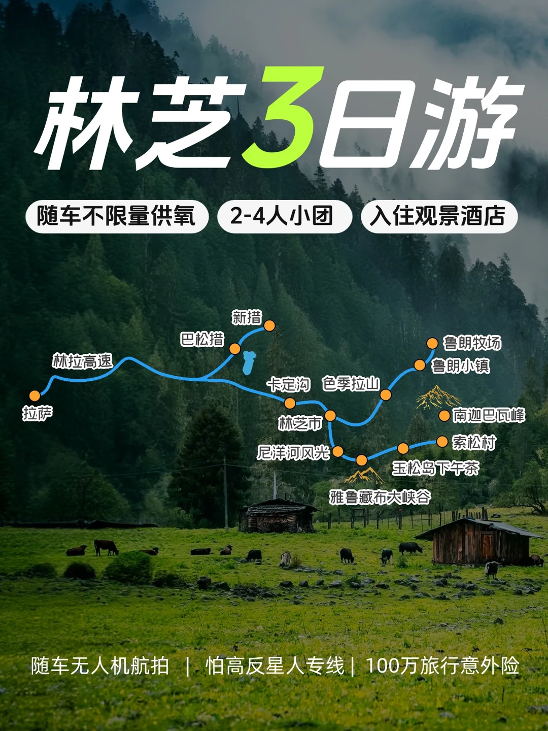 林芝3天2晚保姆级攻略，附无人机+氧气自由