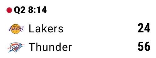 32分分差了。。。湖人vs雷霆