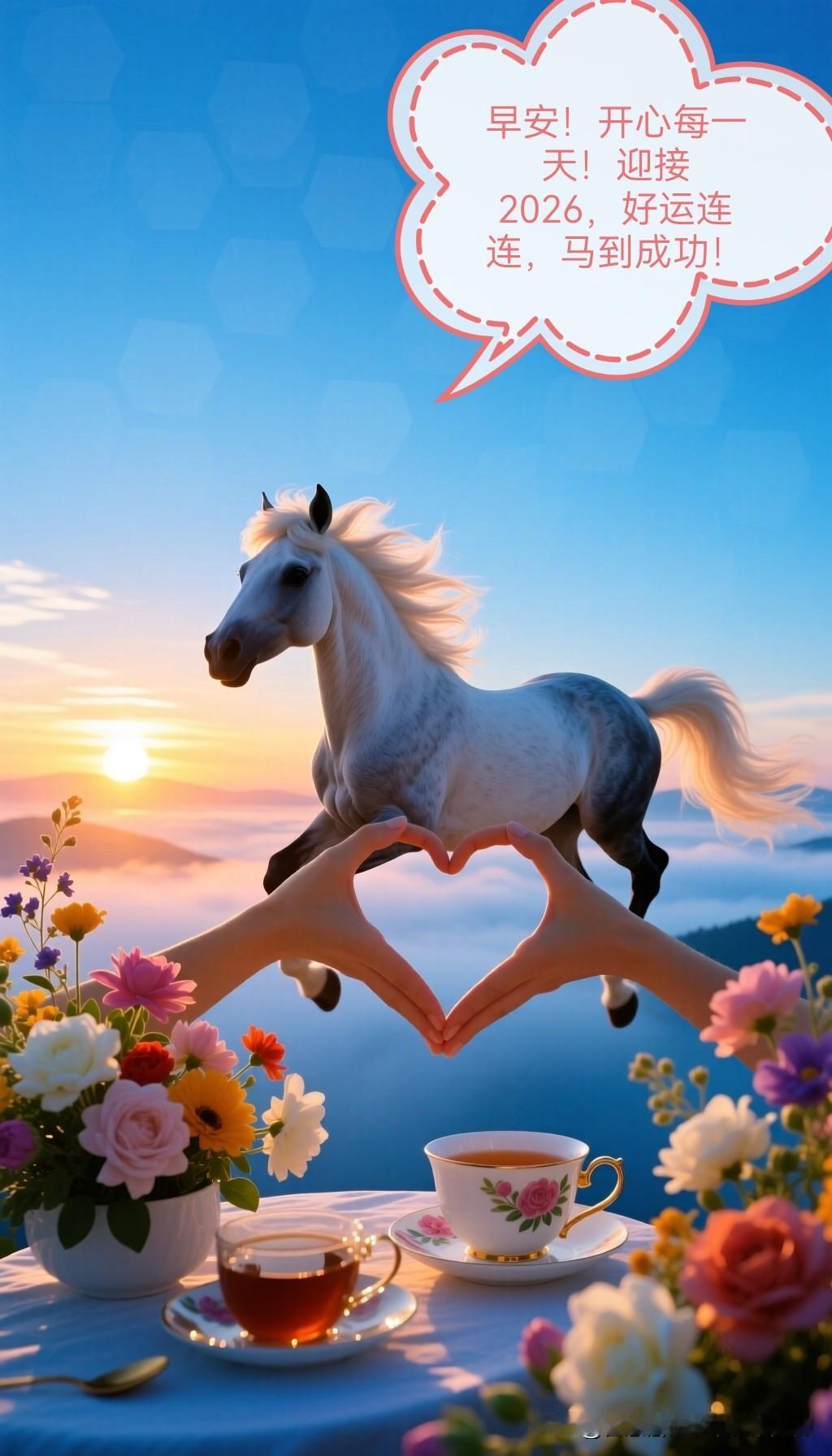 早安！迎接2026年的第一缕阳光，让我们满怀希望与激情开启新的一天、新的一年。过