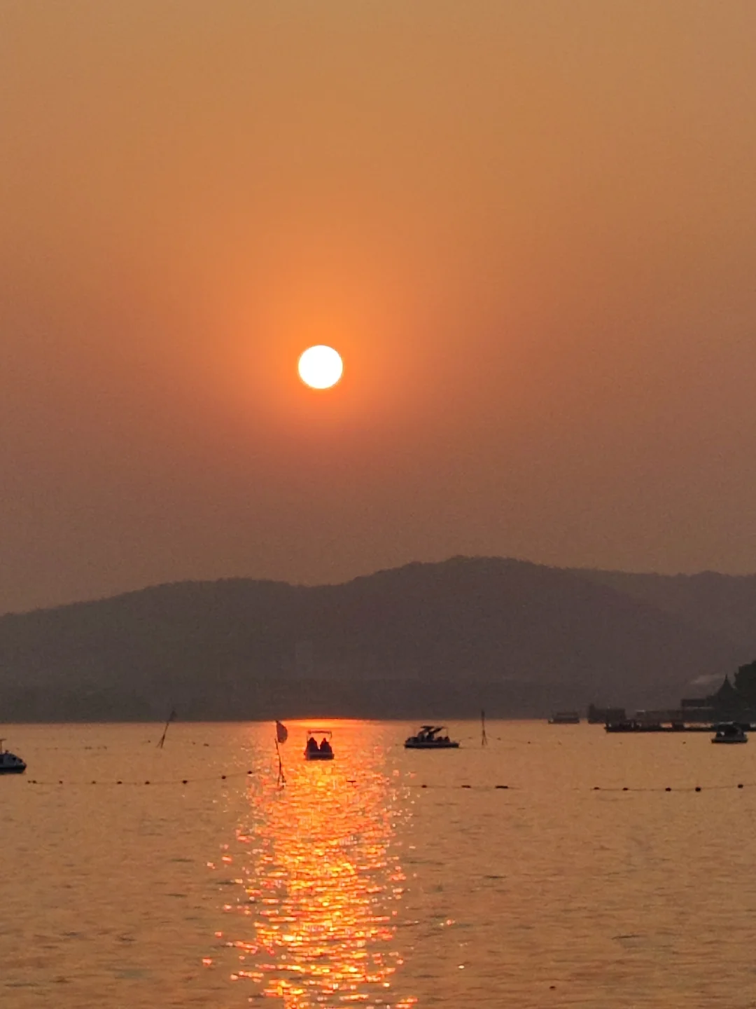 今日蠡湖大桥公园日落🌇