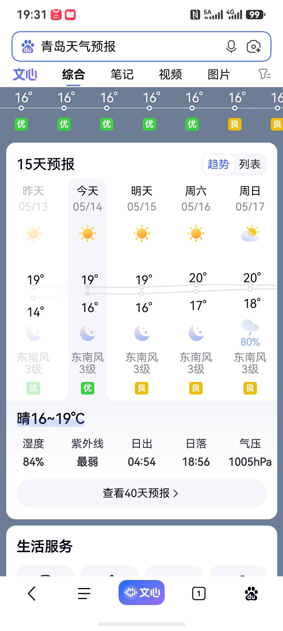 2026年5月15日，今天为什么山东青岛的最高温度是20度，而吉林省吉林市的最高