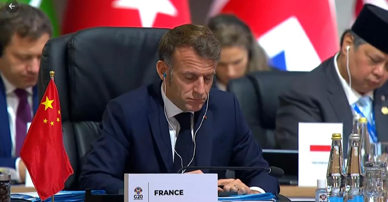 高清镜头下的马克龙，在南非G20峰会现场，抬头纹抢镜！11月22日南非G20峰会