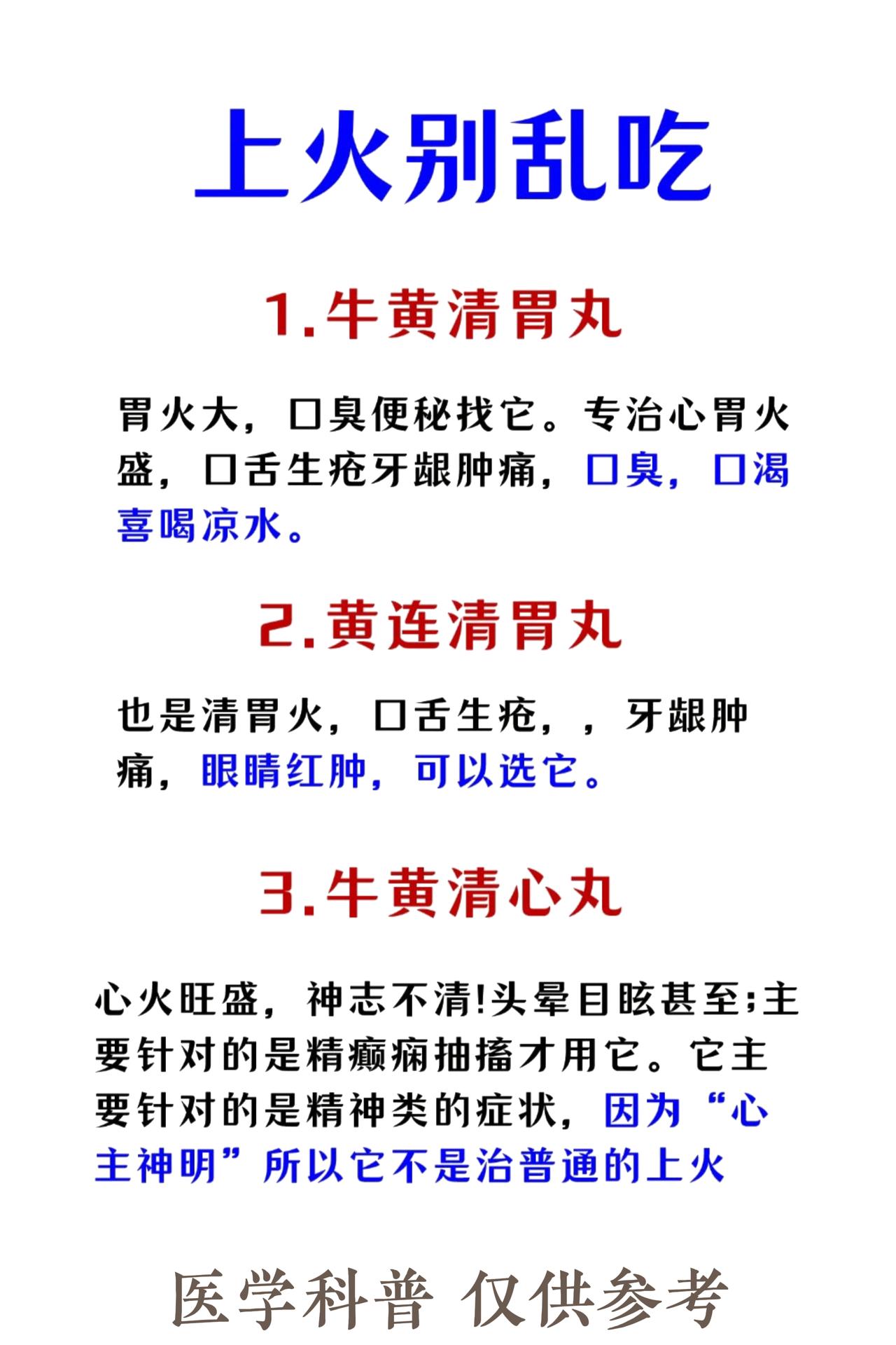 上火了别乱吃，建议收藏这八个中成药！#中医##健康##中成药#