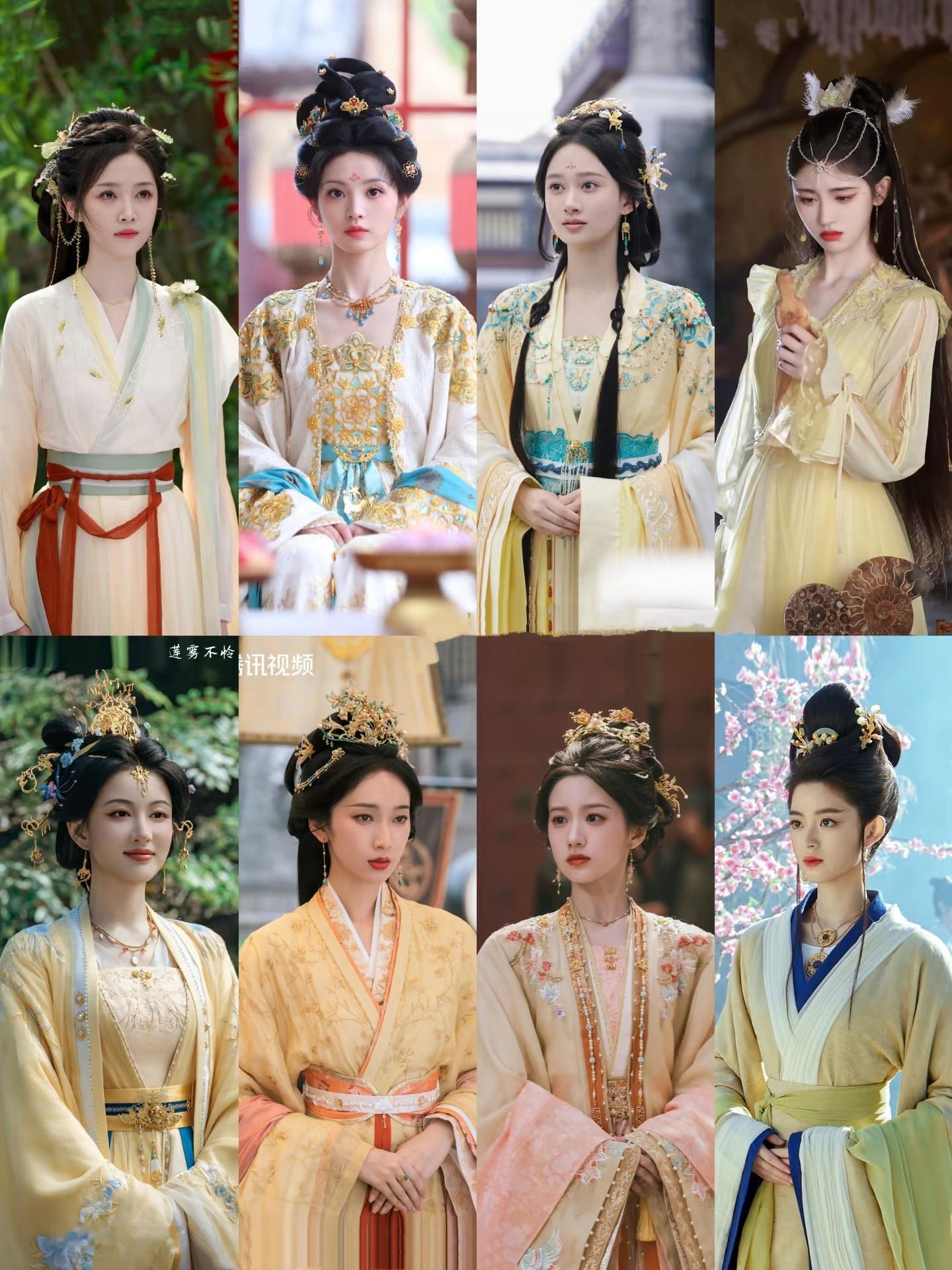 救命💛她们穿黄色古装太绝了吴宣仪、田曦薇、夏梦、鞠婧祎、梅宝莱、刘令姿、包上恩