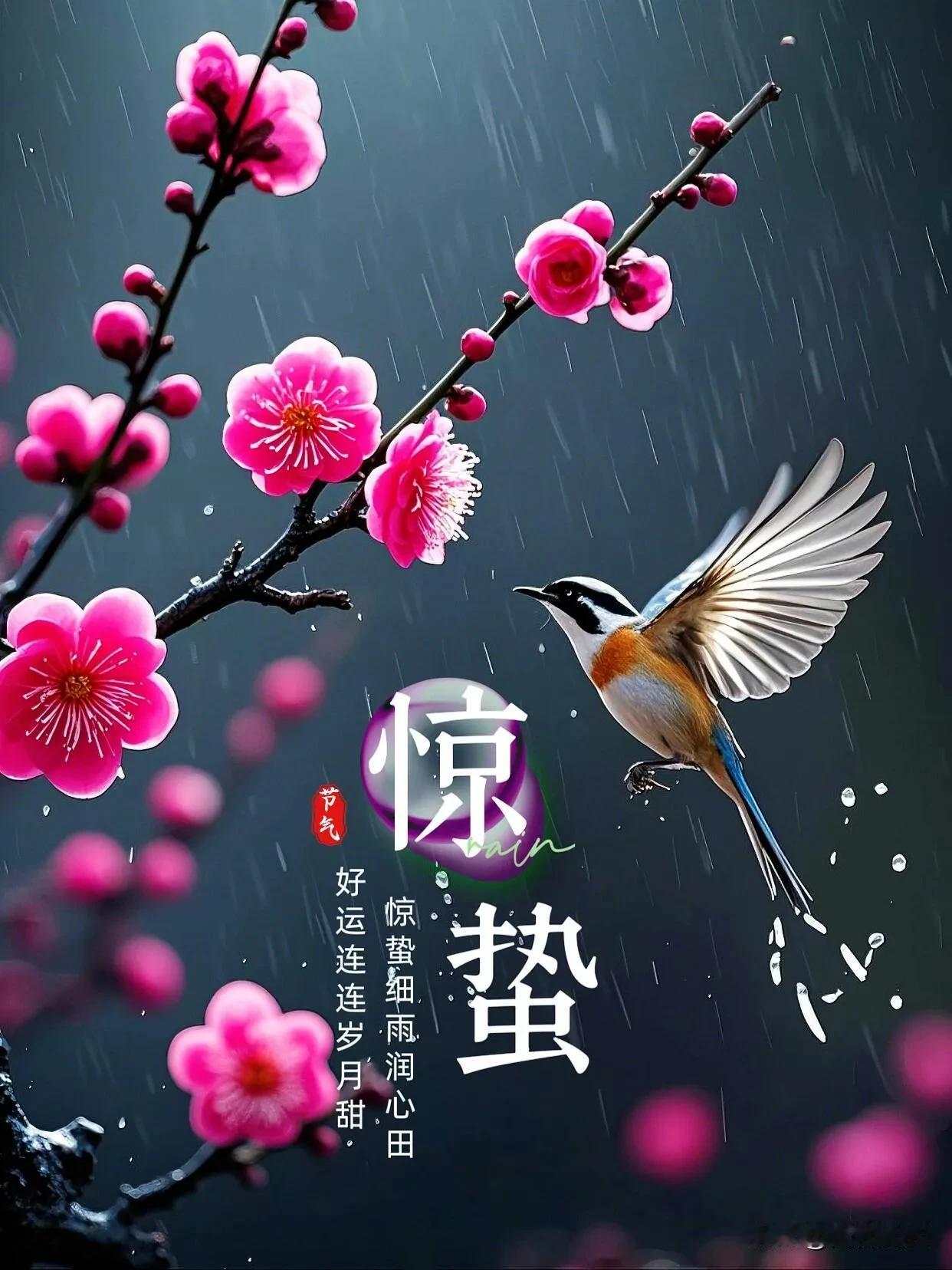 春雨究竟是什么节气之后的雨?
惊蛰有感
 
微雨初临润沃田，桃枝绽蕾唤春妍。
蛰