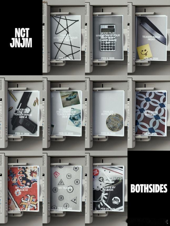 NCT新组合NCTJNJM出道在即，首张迷你专辑《BOTH SIDES》预告海报