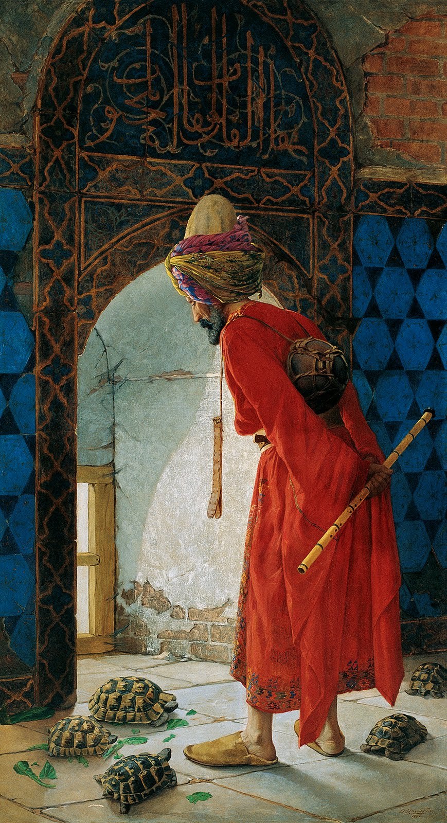 奥斯曼帝国时期的龟龟训练师，由奥斯曼·哈姆迪·贝伊Osman Hamdi Bey