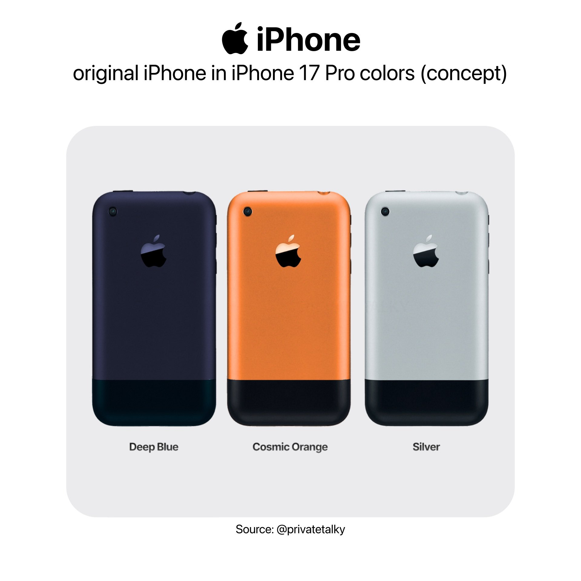 如果苹果公司以 iPhone 17 Pro 的配色推出原始 iPhone，会怎么