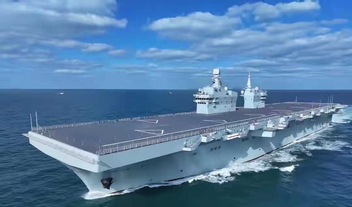 全球第一艘无人机航母076型四川舰，首次开赴南海测试。 