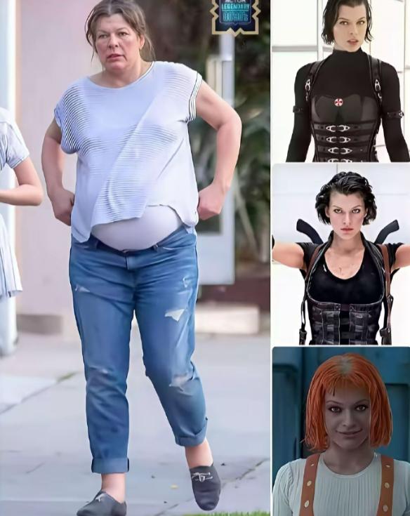 不老女神？生化危机女主怀孕后压马路，被诟病形象一落千丈。
用20年前的照片和现在