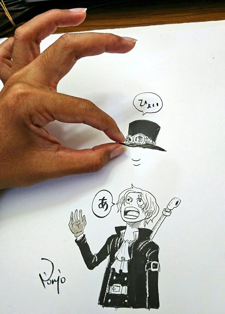 海贼王海贼王 摘下萨博的帽子转载自TWI：nyaponi 