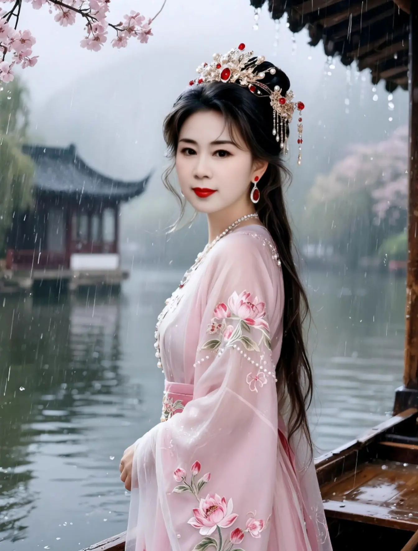 AI古风烟雨写真 ai创作