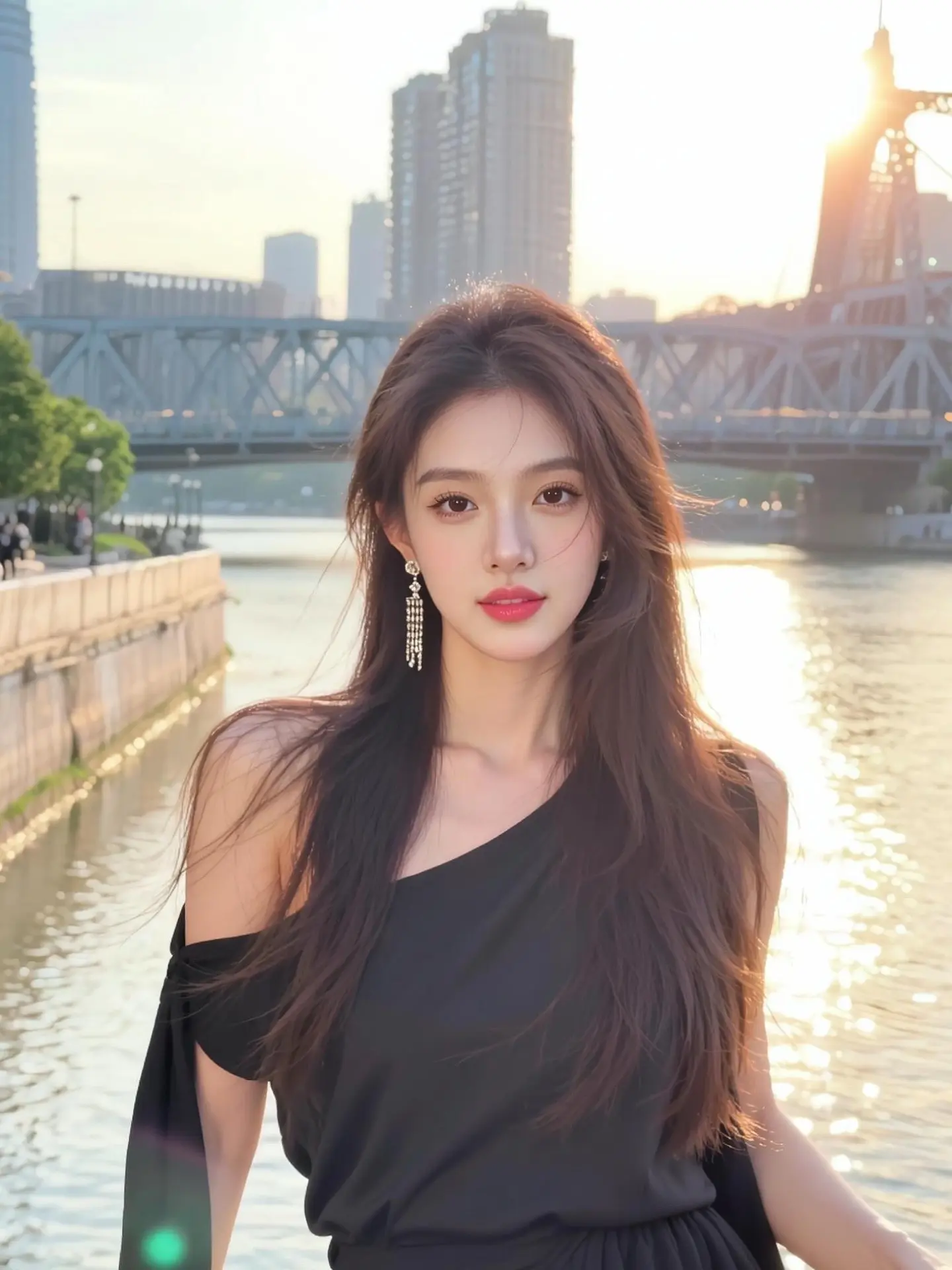 AI河畔逆光照 随变ai随便玩 玩法合伙人计划 随变一拍都很夯 气质美女