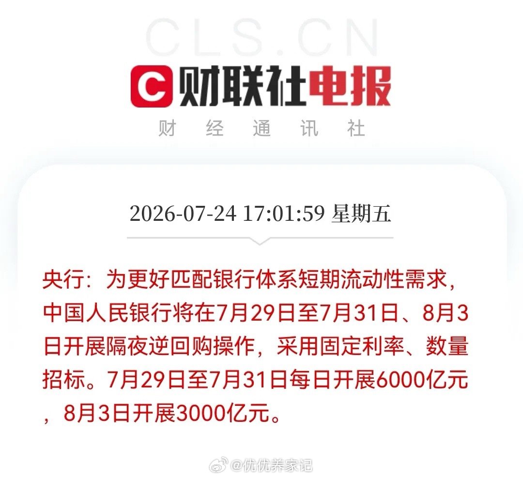 重磅消息！2.1万亿流动性集中投放，这下央妈送的温暖足够了。今天出逃的你，此时恐