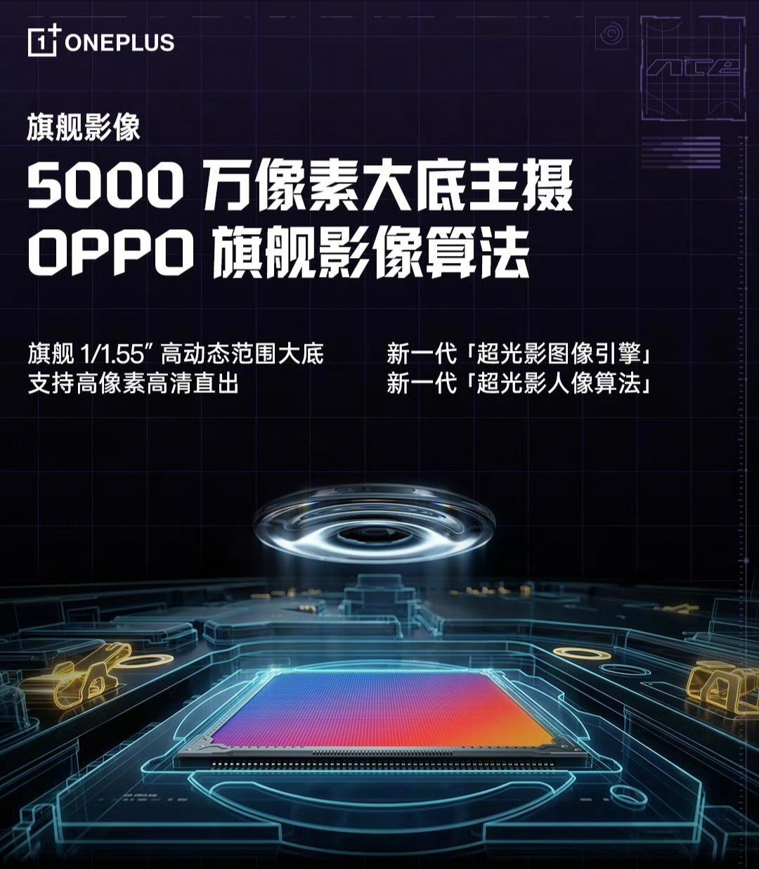 一加Ace6 至尊版预热：1/1.55英寸5000万主摄，OIS 光学防抖，OP