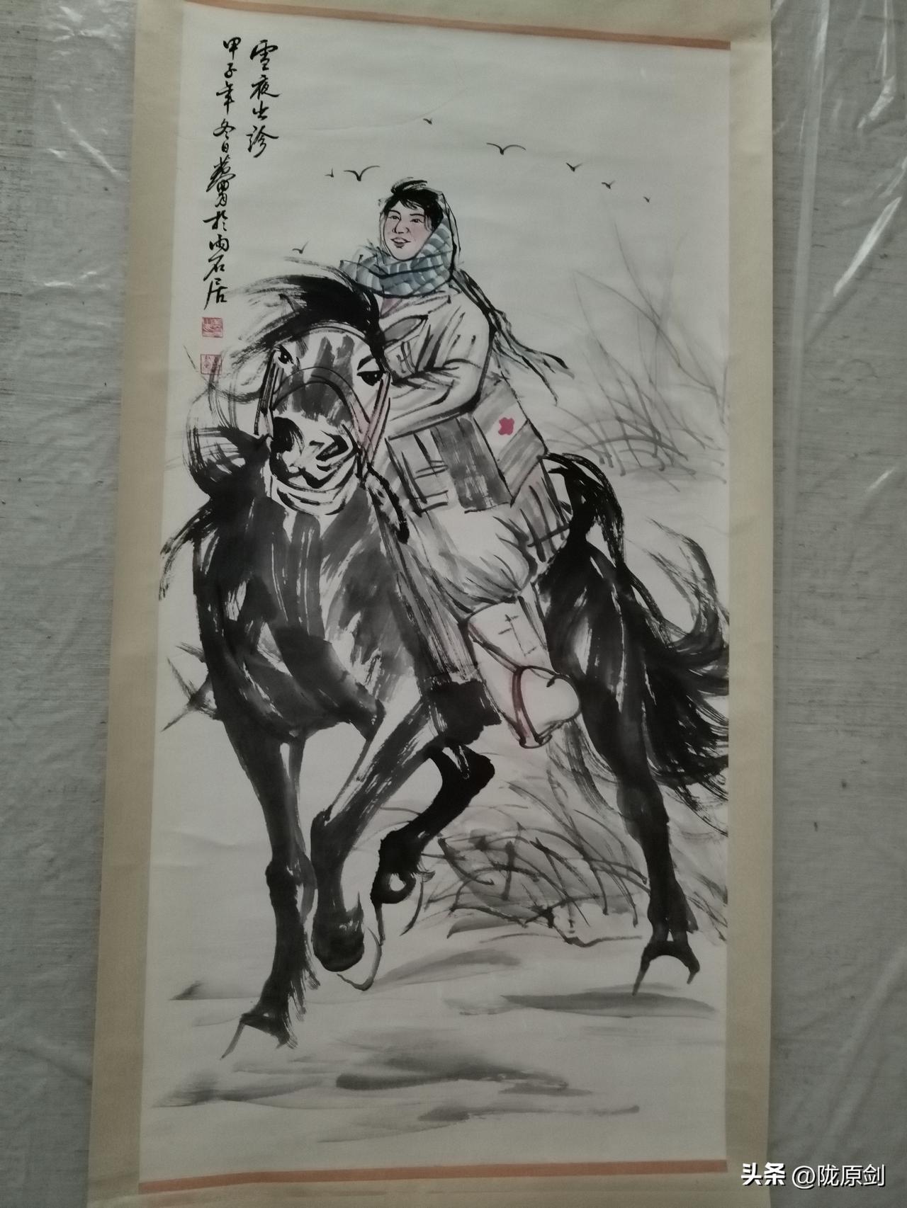 两幅画，送走了！师友赠联 独幅画作 书画家送福