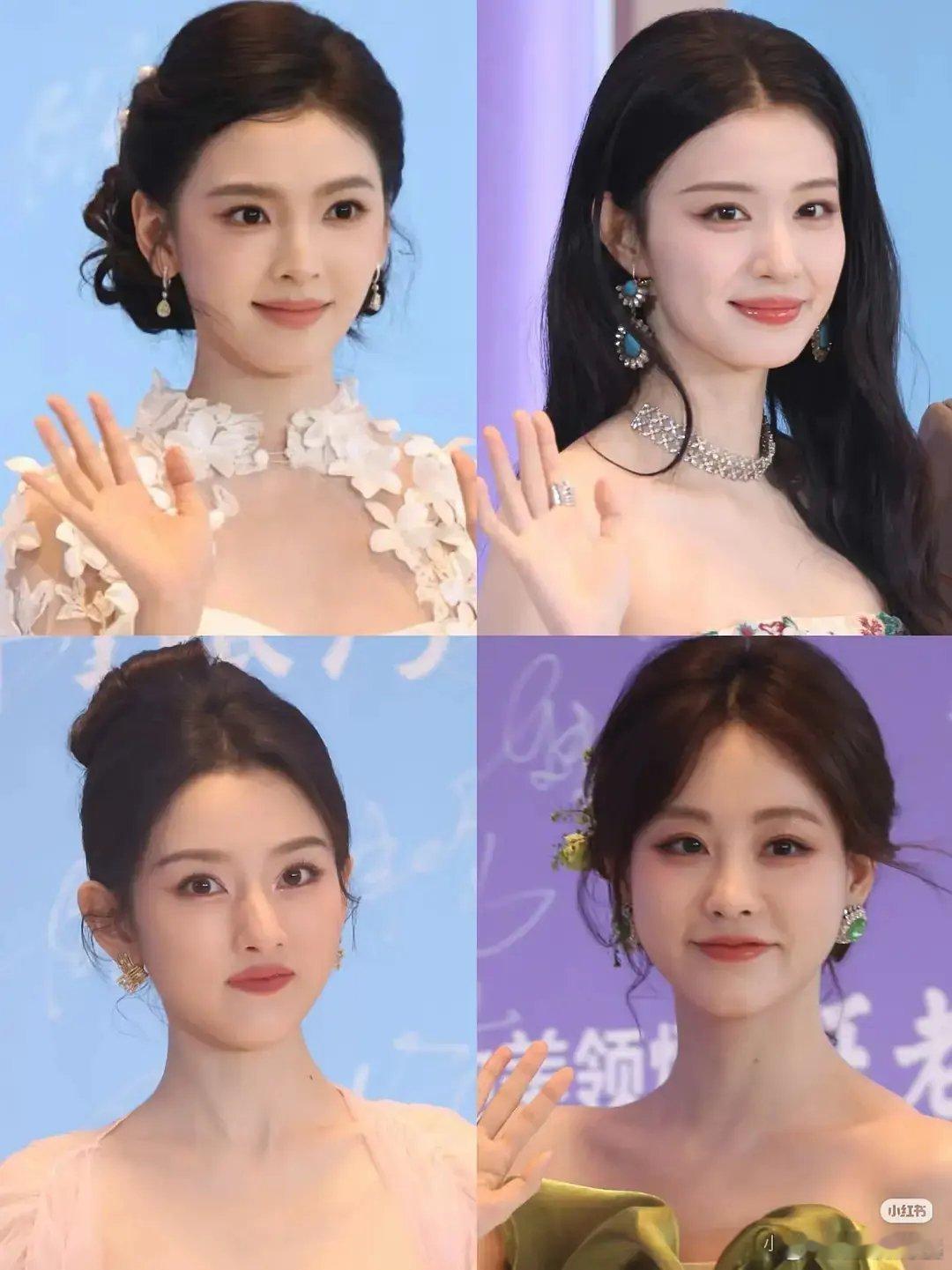 这次的造型感觉显得脸眼下那里平齐宽、鼻子略大 