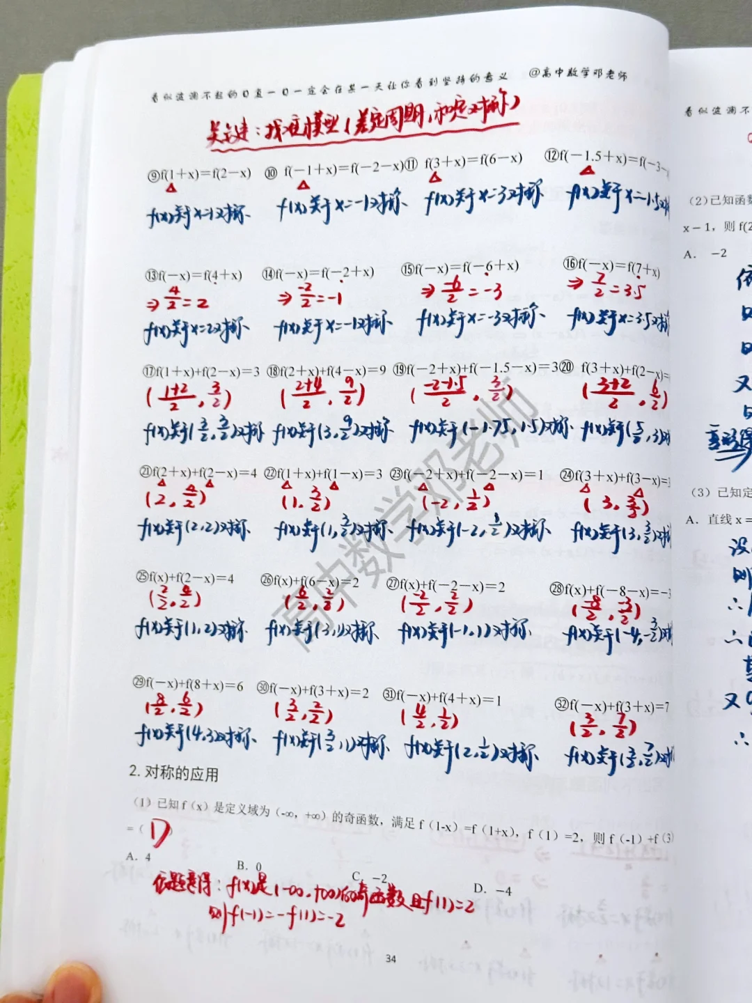 我见过最全的函数对称性题型汇总