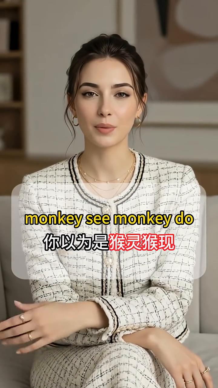 老外说monkey see monkey do到底是什么意思？
·monkey 