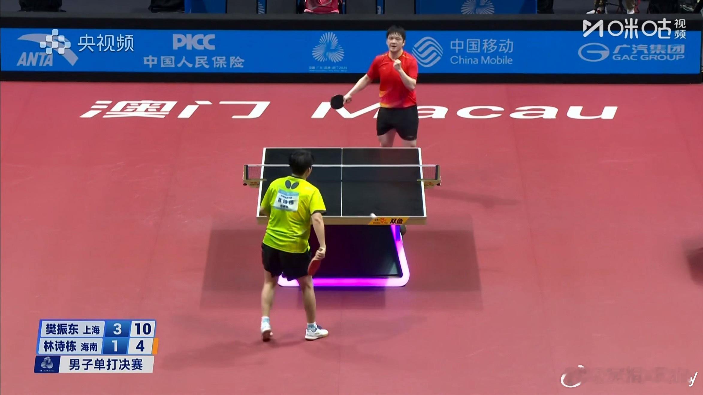 小胖真的太强了！连续四届闯进全运会决赛，凡打就有～今天依然很稳！祝贺樊振东卫冕！