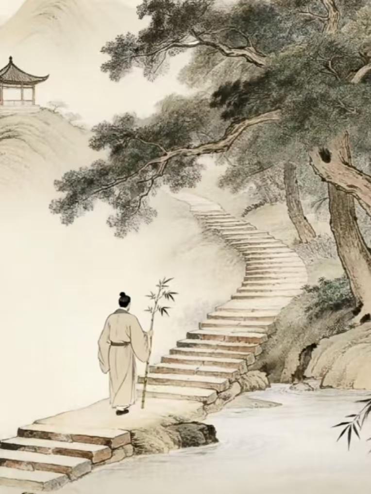 闲行
折竹权为拄杖轻，
闲行独过小林亭。
无人共语心无事，
只有溪鸥侧耳听。