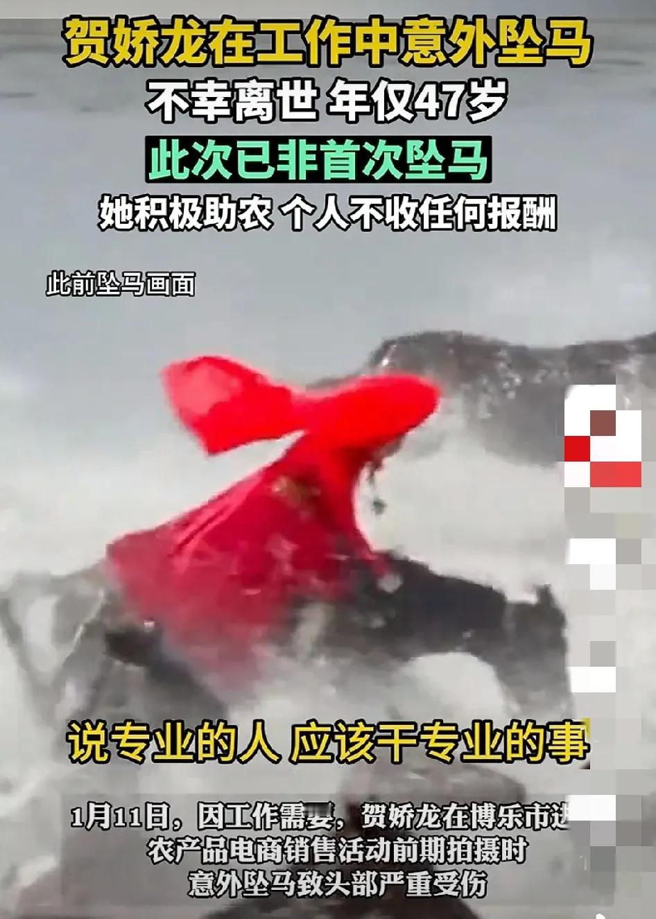 红颜薄命啊！侠女情怀，贺娇龙一身红衫一骑飞来，倾国倾城，好似梁羽生小说《七剑下天