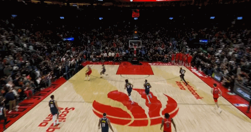 英格拉姆极限打板三分绝平，可惜超时一丝…掘金首发五个人伤了四个，第三节瓦兰小腿拉