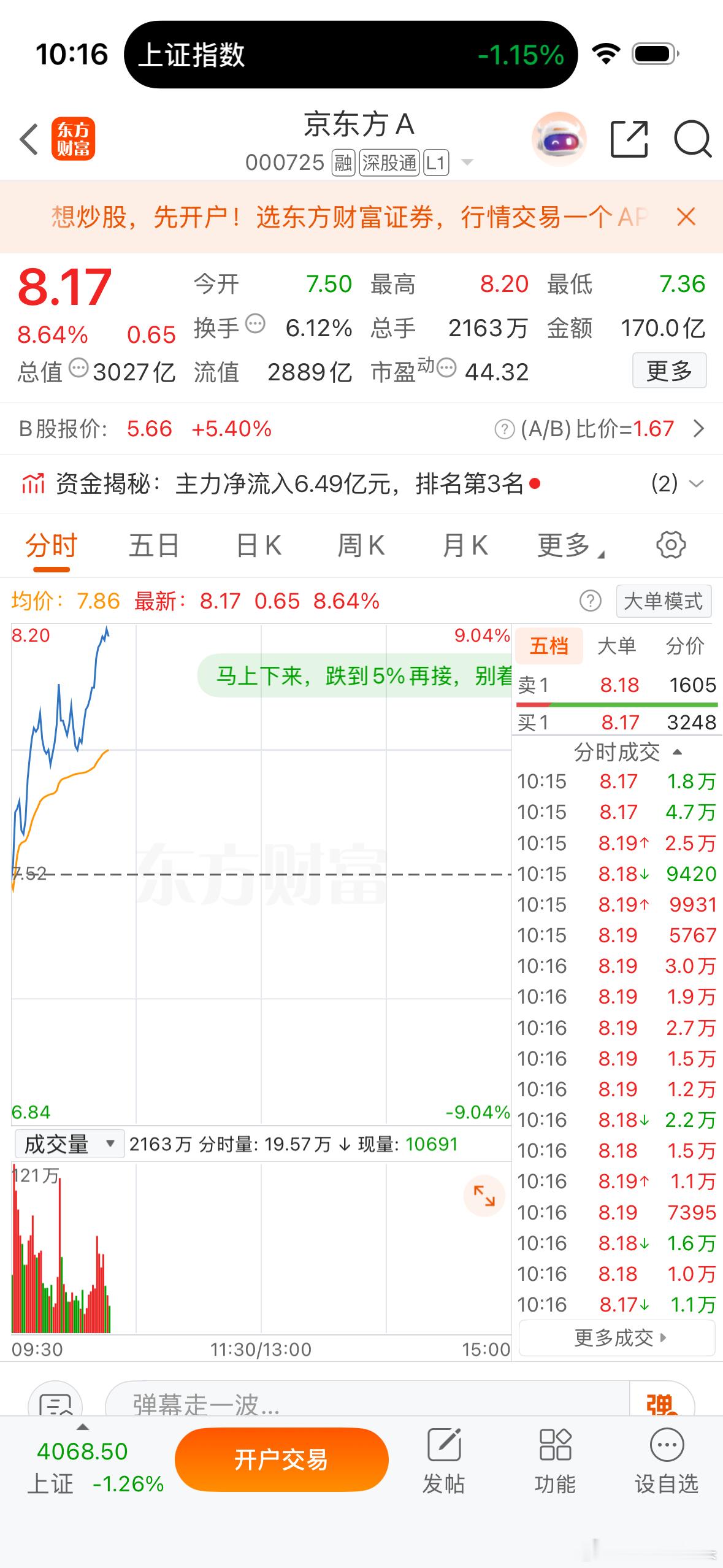 不涨停，我就踢！大家不要随意乱跟，我最近有点