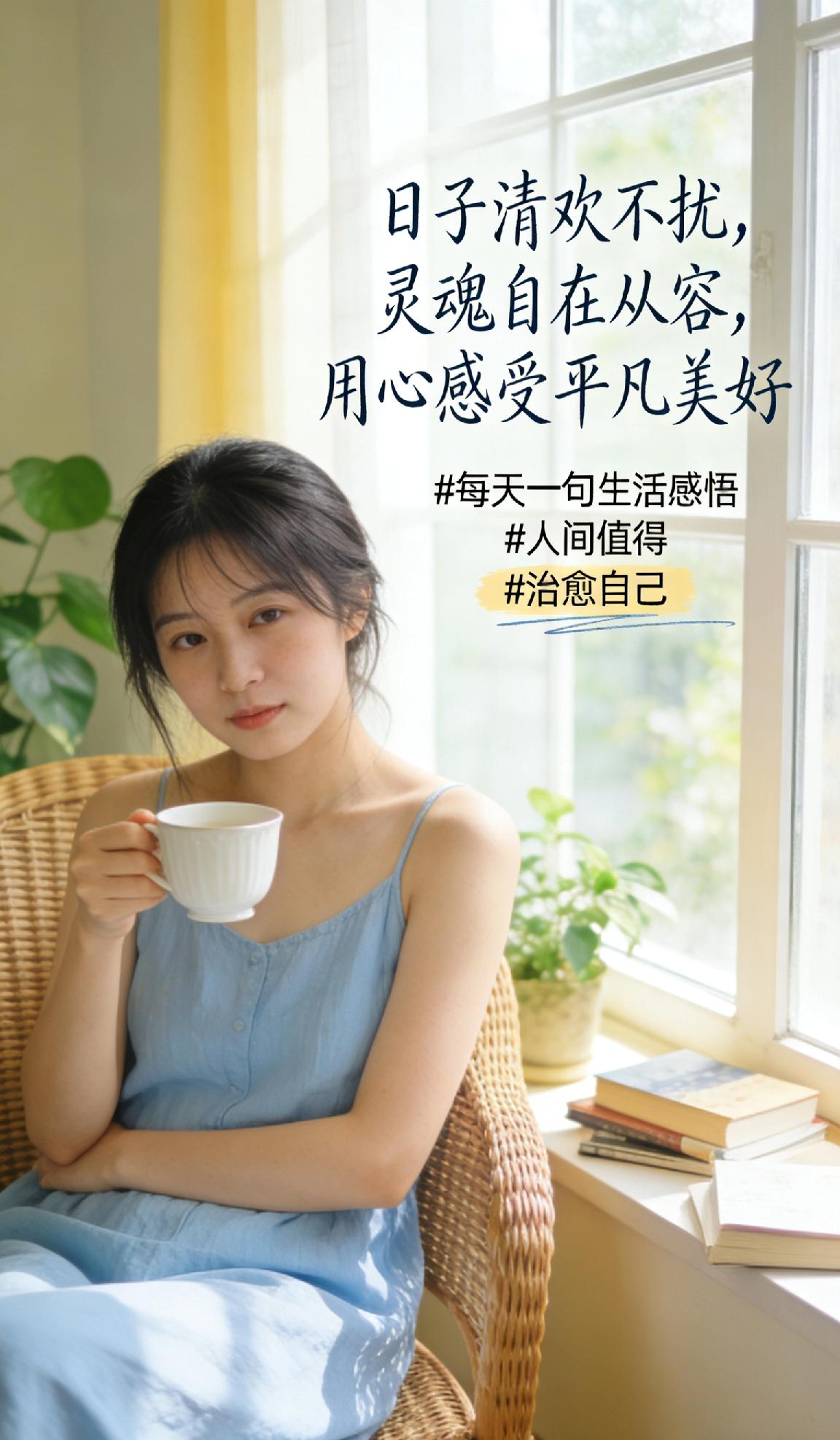 每天一句生活感悟日子清欢不扰，灵魂自在从容，用心感受平凡美好✨
每天一句生活感悟