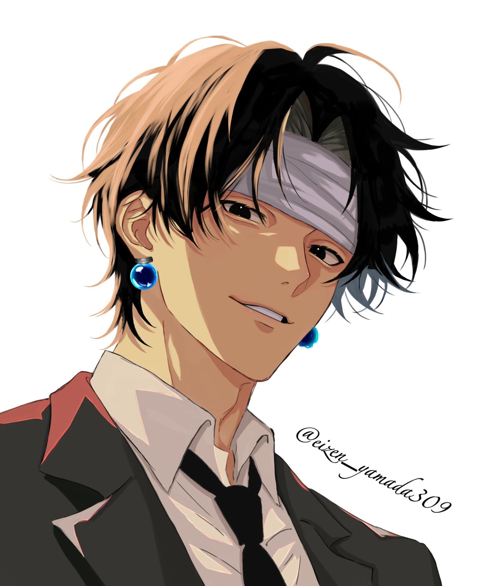 全职猎人动漫仲夏狂欢季 好美的团长库洛洛好爱这颜值.绘：eizen_yamada