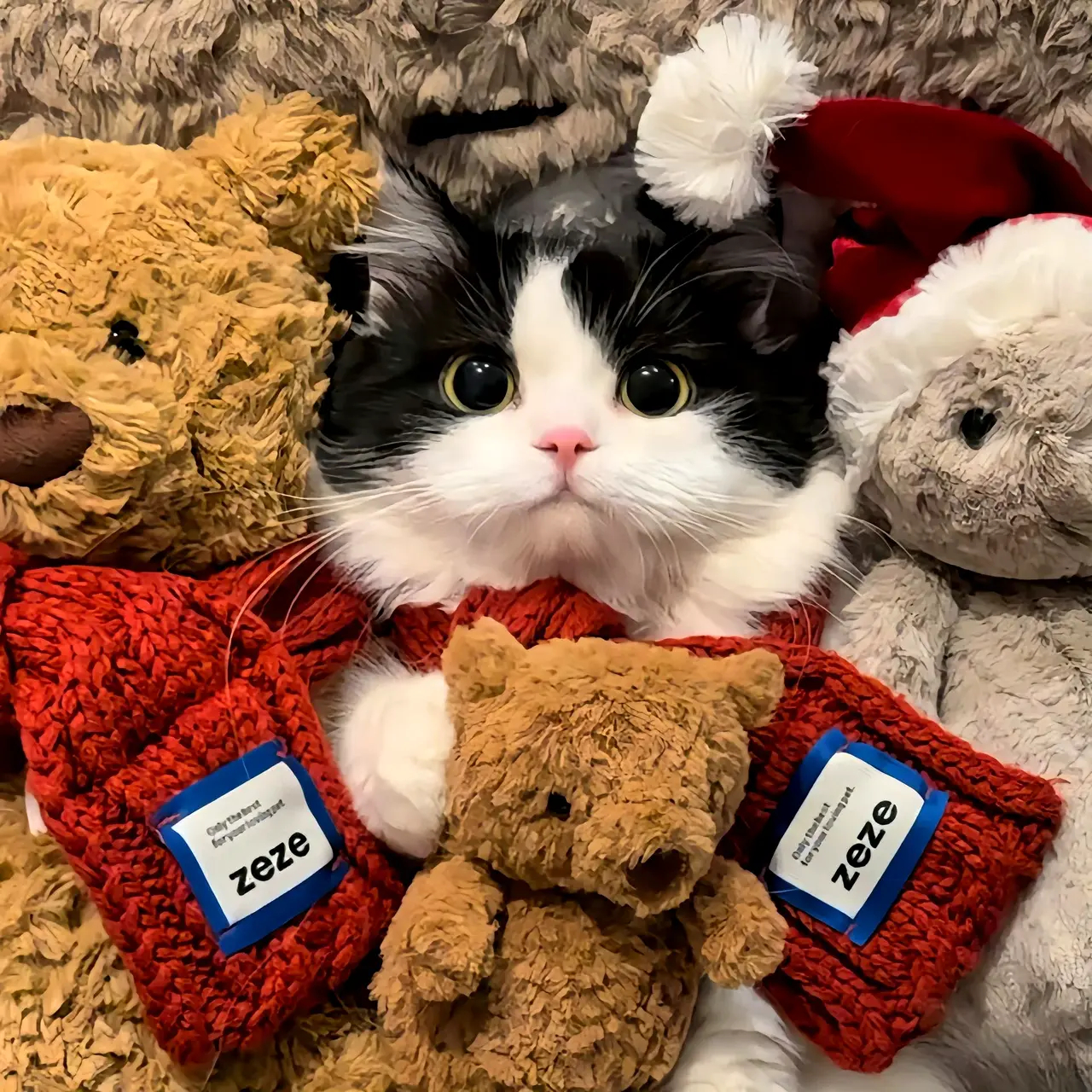 猫∶小小年纪我就已经左拥右抱了​​​