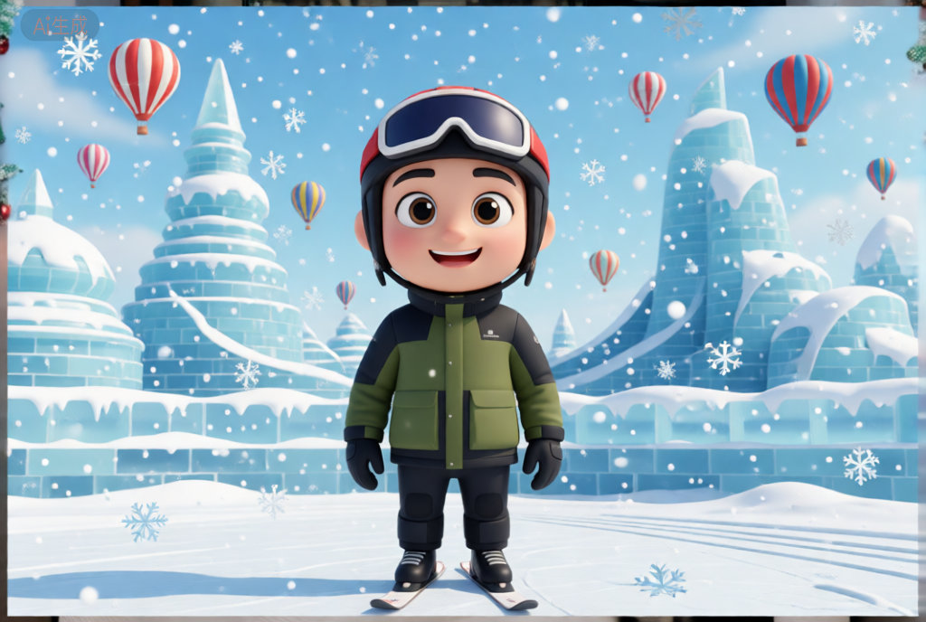 我的冬奥AI形象 这波冰雪大片有点酷炫，我先珍藏了！ AI摄影棚